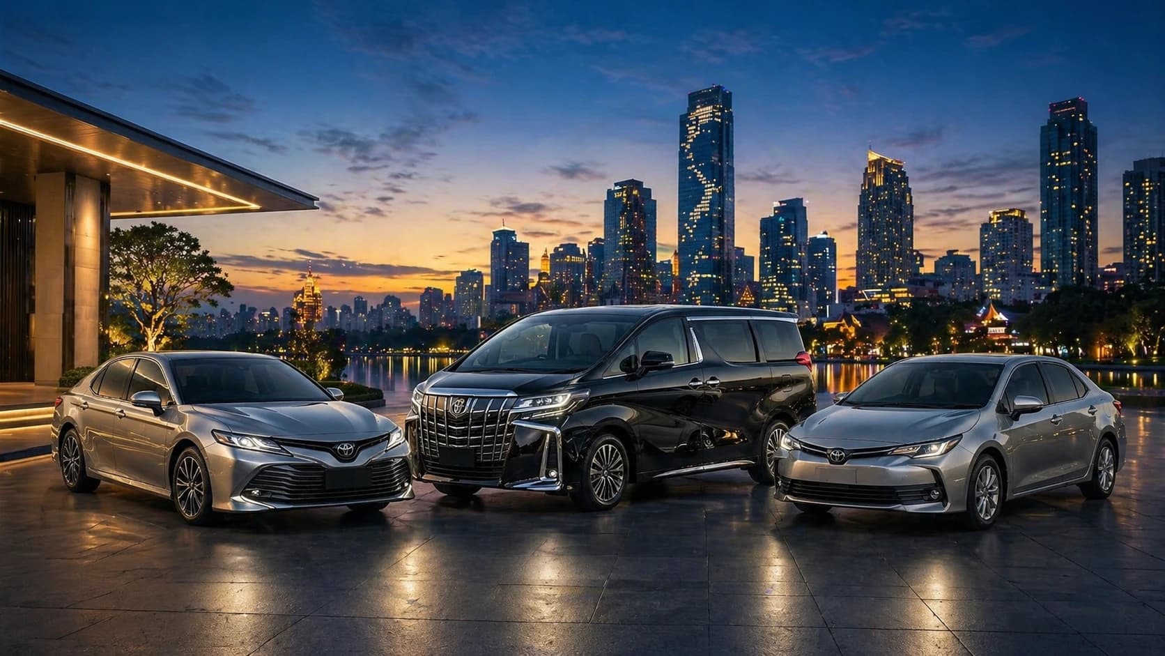 Professional driver assisting travelers in Thailand